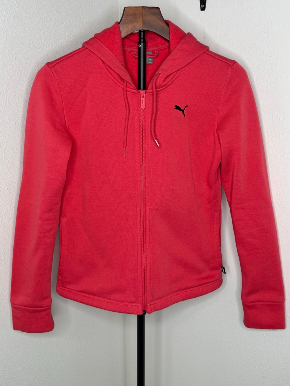 Puma Women’s Pink Full-Zip Hooded Sweatshirt Size Small